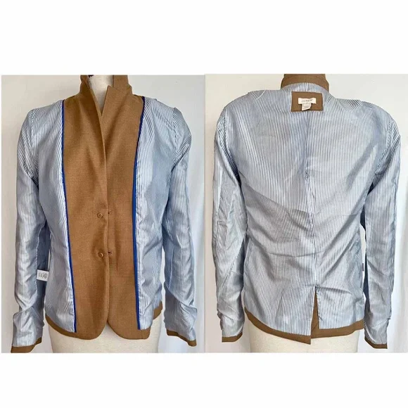J. Crew Factory Women Sz 6 Camel Wool Blend Schoolboy Blazer Tailored Jacket EUC - Picture 10 of 11